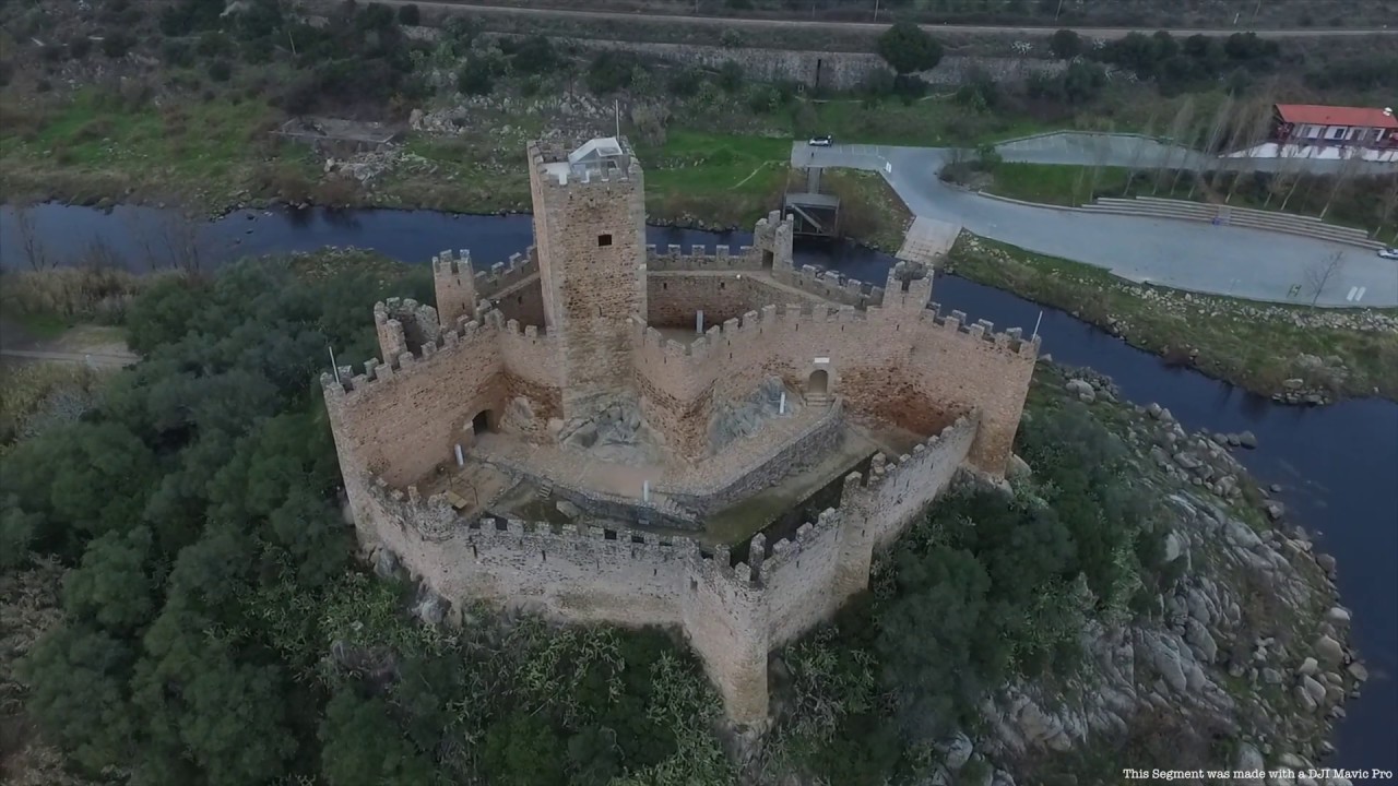 Almourol Castle aerial view, Portugal - Drone Action 4k Ultra HD - YouTube