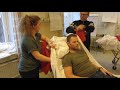 X-ray cartridge in bed - the patient is sitting - by Per Halvor Lunde