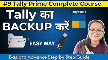 #9 Tally Prime- Backup | How to take Backup Tally DATA? in Hindi | Tally data backup kaise kare ?