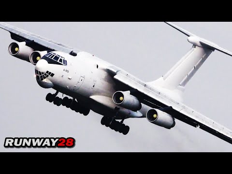 ? Whistling Aviacon Zitotrans Landing Ilyushin IL-76TD at Eindhoven Airport