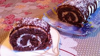 Рулет Баунти / Бисквитный Рулет / Roulade Bounty / Очень Вкусный и Простой Рецепт Рулет Баунти / Бисквитный Рулет / Roulade Bounty / Очень Вкусный и Простой Рецепт