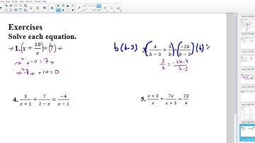 2 5  Solving  Rational Equations