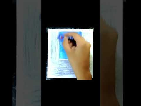 Girl Sitting On Window Scenery Drawing With Oil Pastel Very Easy 