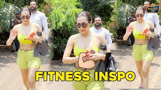 Fitness Goals Malaika Arora Leaves The Gym After A Sweat Session To Beat The Heat.