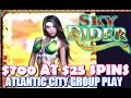 $700 Sky Rider Slot Machine $25 Group Play - Atlantic City ...