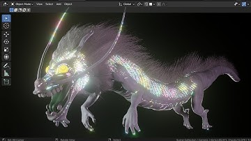 Rainbow Dragon Sculpt- Character Creation in Blender 3.6 & The importance of Retopology