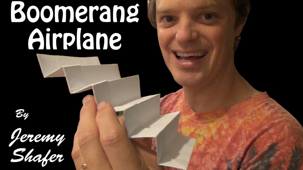 Origami Super Boomerang Airplane YouTube