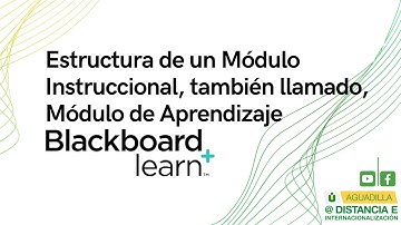 Módulo Instruccional | Módulo de Aprendizaje de Blackboard Learn
