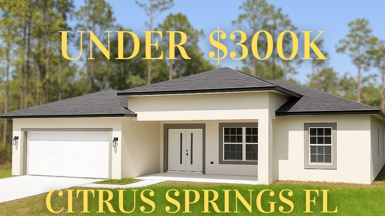 Brand New Modern Home Under $300,000 in Citrus Springs, Florida