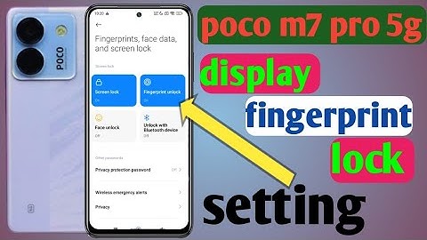 How to set display fingerprint lock in poco m7 pro 5g / fingerprint lock kaise lagaye