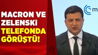 Zelenski, Fransa Cumhurbaşkanı Macron'la sınırdaki çatışmaları görüştü | A Haber Resimi