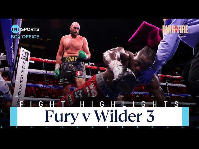 One of Greatest Heavyweight Fights EVER 😮‍💨 Tyson Fury v Deontay Wilder 3 Highlights 🔥 #FuryUsyk class=
