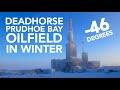 Deadhorse  prudhoe bay alaska arctique camp ptrolier isol en hiver avec des tempratures infrieures  40deg 4k