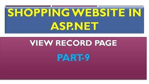 #9 | Shopping Website | How to create Product Detail Page in ASP.NET