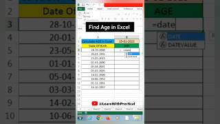 Famous π‘how to find age in Excel | Excel Tutorials | #shorts #exceltricks #excelformulas Net Worth
