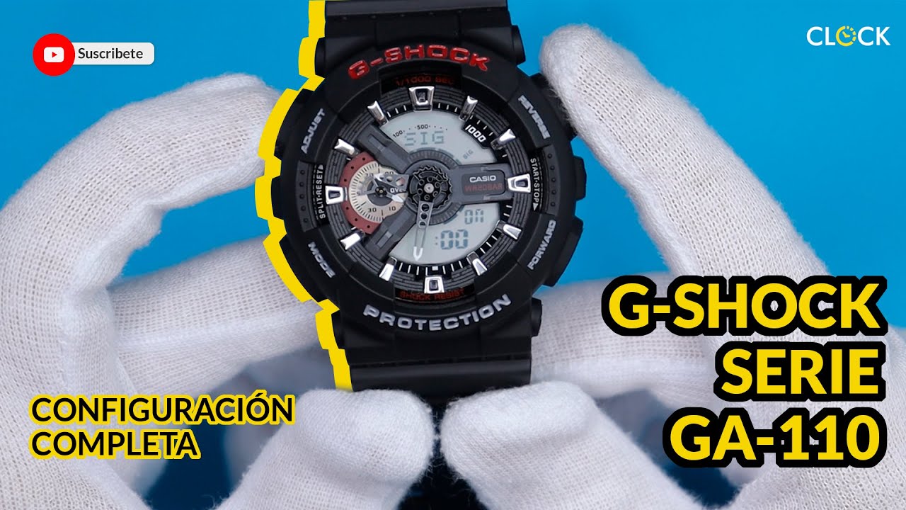 Configuración completa Casio G-Shock GA-110: Ajustar hora, agujas y más. -  YouTube