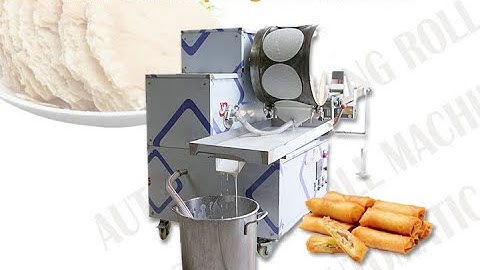 How to make spring roll?/ Spring roll making machine/French Crepes maker/ Roast duck cake machine