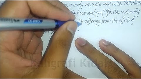 Neat And Clean Lefty Write A Story | Title Pollution | English Handwriting | Pristina Font