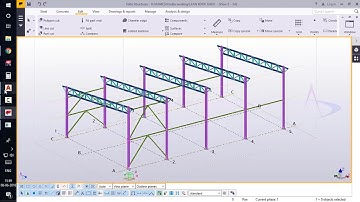 Tekla Structures 2016i-Tutorial-19_Sample Projects (Lean Roof Shed)-Part-3(Create Base Plate,Member)