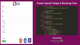 How to Design a Bootstrap Form | Bootstrap Tutorial for Beginnres | Bootstrap Course | HTML Tutorial