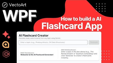 WPF Avalonia Tutorial : How to build a Flashcard application using C# & Gemini API (Avalonia MVVM)