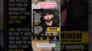 Eminem Honors Tupac’s Genius 🎤🔥 #shorts