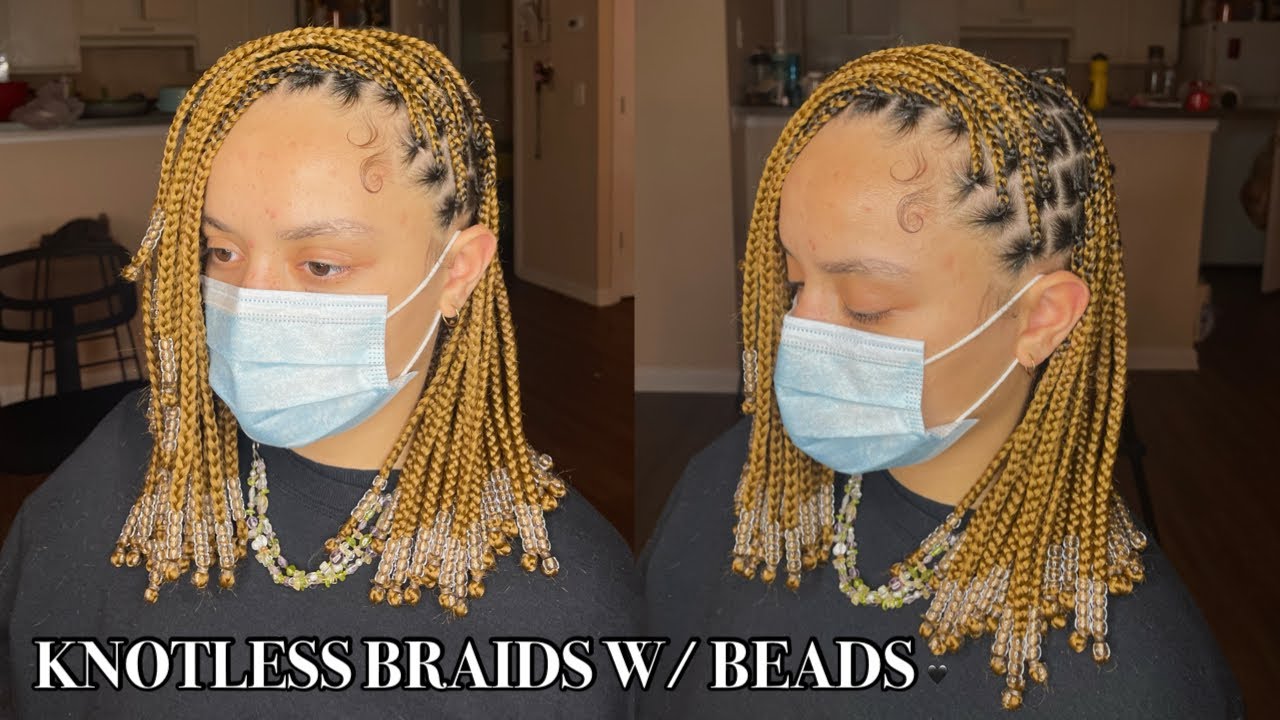 9 WAYS TO STYLE KNOTLESS BRAIDS with beads #knotlessbraids