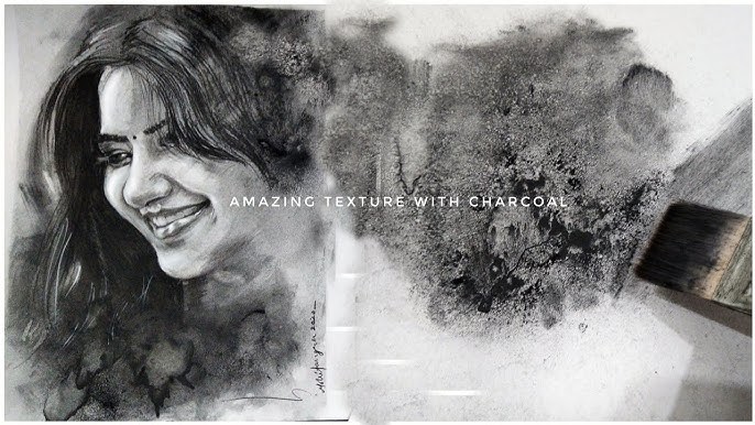 How to draw with Charcoal Powder  Visual Charcoal Painting 