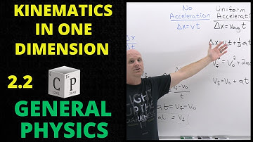 2.2 Kinematics in One Dimension | General Physics