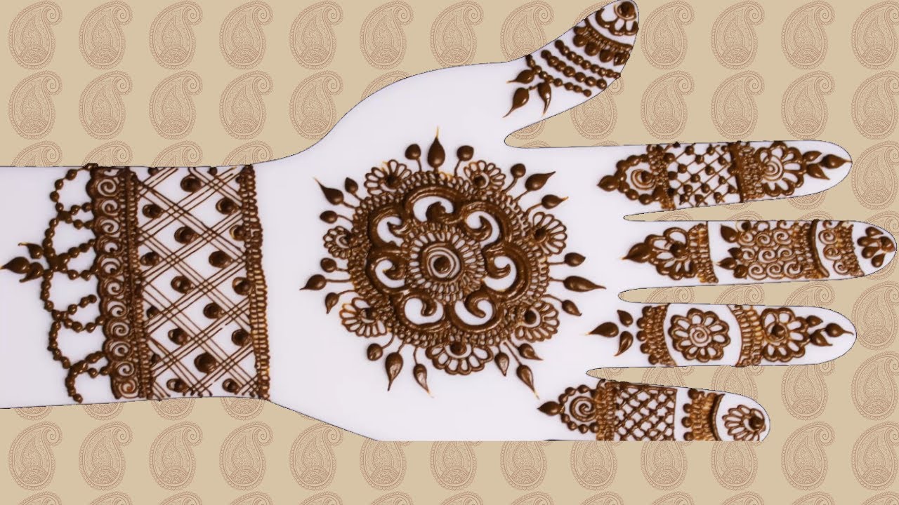 Simple Beautiful Circular Mehndi Design for Beginners | Mehndi Design Tutorial | Henna Tutorial
