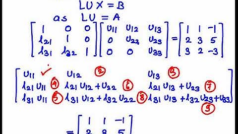 Triangularisation or factorization or LU decomposition Part 3