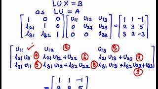 Triangularisation or factorization or LU decomposition Part 3