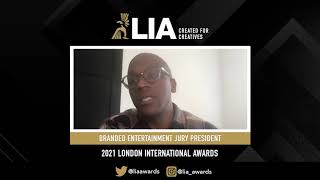 Lia 2021 All About The Gold Branded Entertainment Jury President Keith Cartwright