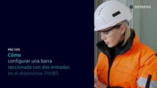 Cómo configurar una barra seccionada con dos entradas en el dispositivo 7VU85
