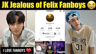 Jungkook Jealous of Stray Kids Felix Fanboys 😱| Jungkook New Tiktok Update 😍 #bts