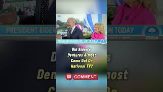 Joe Biden's dentures almost fall out on national TV