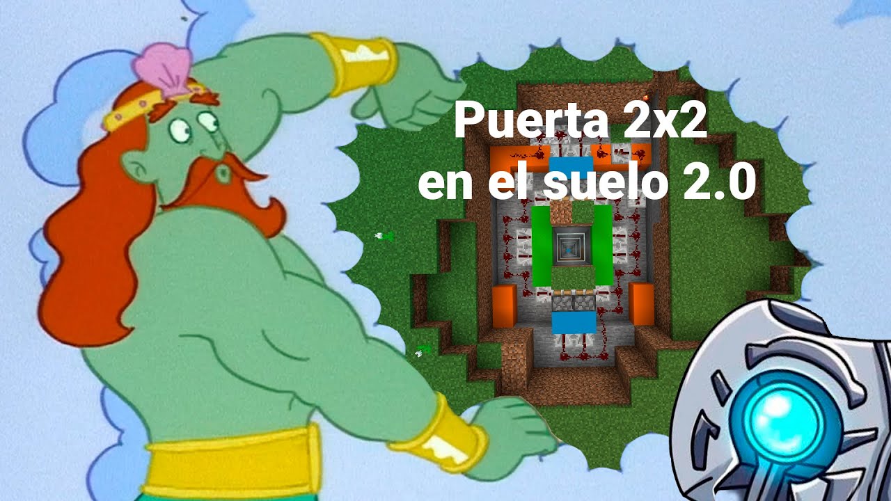 Tutorial Minecraft Bedrock: Puerta 2x2 en el suelo (renovado y mejor explicado)