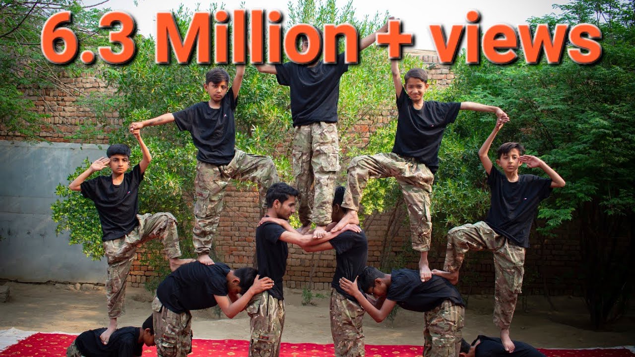 Tribute to Pak army National song performance students of the white dove school system Bilalabad