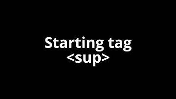 html text formatting - superscript tag in html