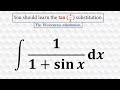 Integrate 1/(c + bsinx + acosx) with t=tan(x/2) π