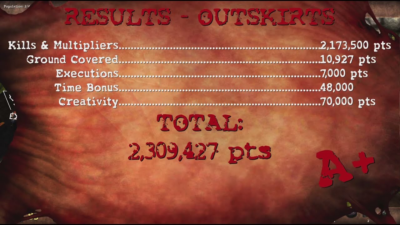 Postal Redux Rampage Level Outskirts Rank A+  