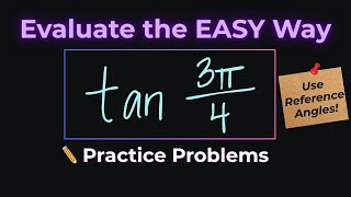 Use reference angle to find trig functions | Sine, Cosine, Tangent in Radians