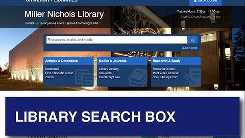 UMKC Libraries Main Search Bar
