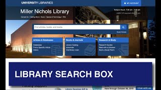 UMKC Libraries Main Search Bar