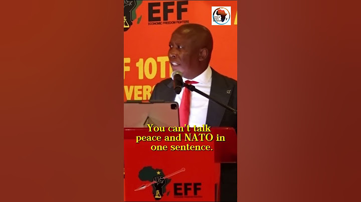 The Only Solution for Peace Between Russia and Ukraine: Julius Malema, EFF President, South Africa.
