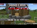 Relaxing Minecraft PE Longplay #12 Part 1 (No Commentary and Music) − Building The Oak Tower Part 1