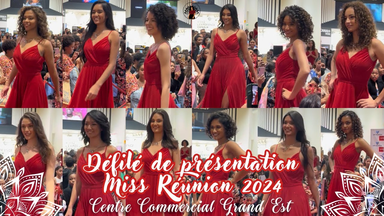 Défilé de présentation des candidates de Miss Réunion 2024 au Centre commercial Grand Est