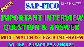 SAP-FICO INTERVIEW QUESTION &ANSWERS|HOW TO CRACK SAP FICO JOB INTERVIEW|IMPORTANT INTERVIEW Q/A|SAP