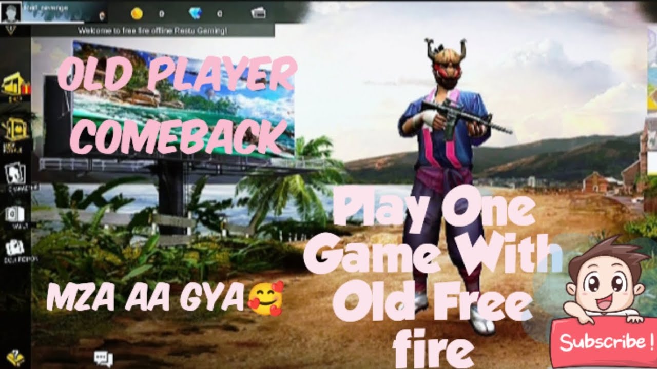 Old Free fire Game play_  _Mza Aa gya 🥰Free fire 2017 Old Peak Bck 