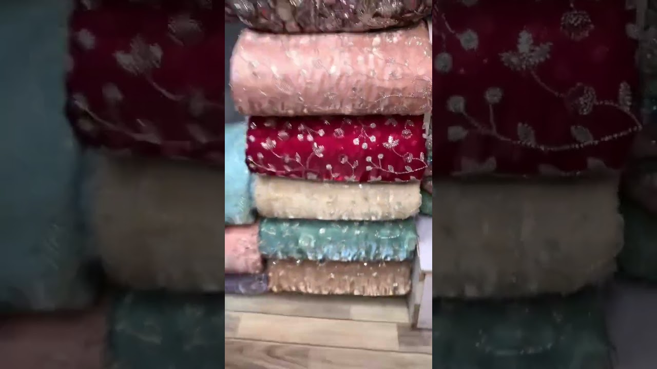 Korean silk cutdana work oder on WhatsApp 03135385576 